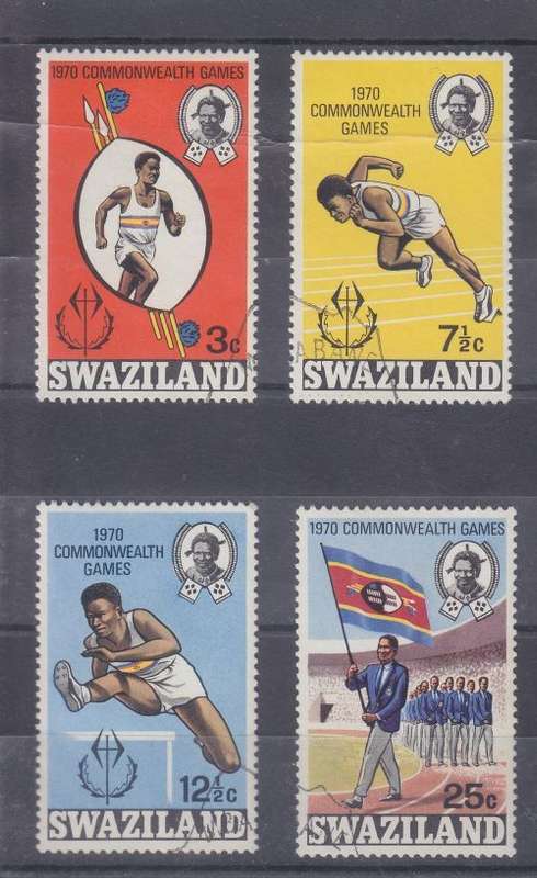 1970 ++ "COMMONWEALTH GAMES" ++ SET OF 4 ++ VFU ++ SG 180-183