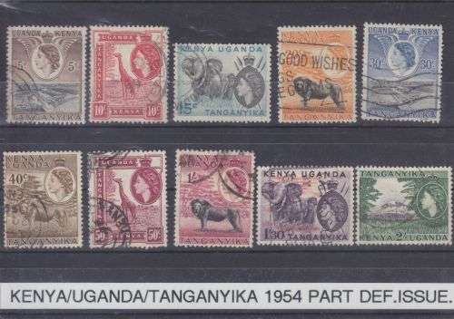 KUT ++ 1954 ++ "DEF ISSUE" ++ PART SET OF 10 - SEE BELOW ++ FU ++ SG 167-177