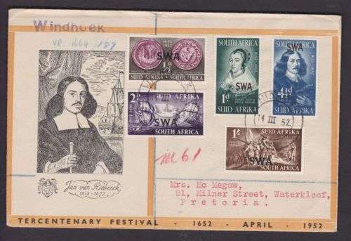 FDC ++ 1952 ++ "LANDING OF VAN RIEBEECK" ++ SEE SCAN BELOW