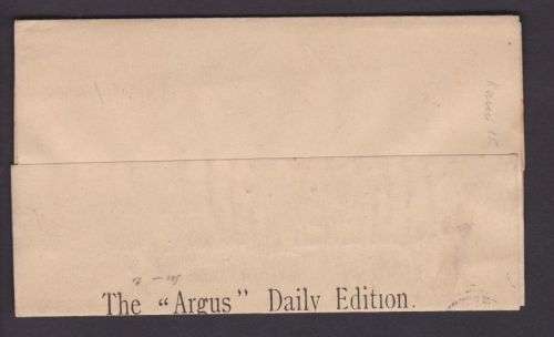 NEWSPAPER WRAPPER - THE ARGUS ++ QV - HALF PENNY GREEN & 1/2d ++ FU - CAPE TOWN TO LONDON + SEE BELO
