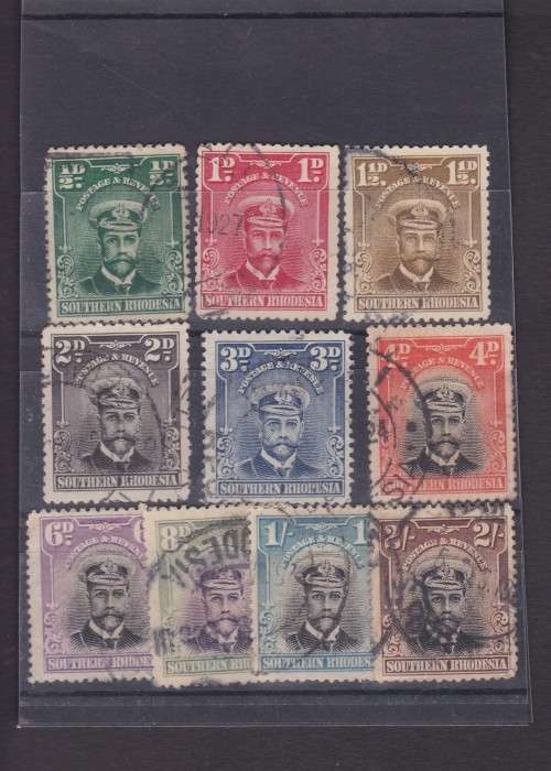 SOUTHERN RHOD ++ 1924 ++ KG V ++ PART SET OF 10 ++ FU ++ C/V R1286 ++ SACC 1-14