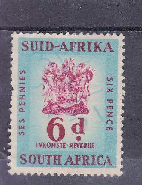 REVENUE ++ 1957 ++ 6d BLUE & RED ++ FU - SEE BELOW ++ BT 91
