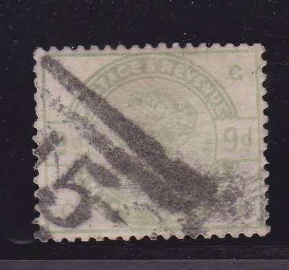 GB ++ 1884 ++ QV ++ 9d DULL GREEN ++ FU ++ C/V R8000 ++ SG 195