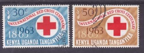 KUT ++ 1963 ++ "CENT OF RED CROSS" ++ SET OF 2 ++ FU ++ SG 205-206