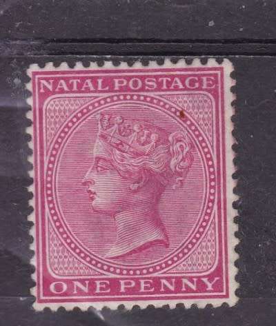 NATAL, 1882-89, QV, 1d ROSE (CROWN CA), MINT (PART GUM), SACC 98