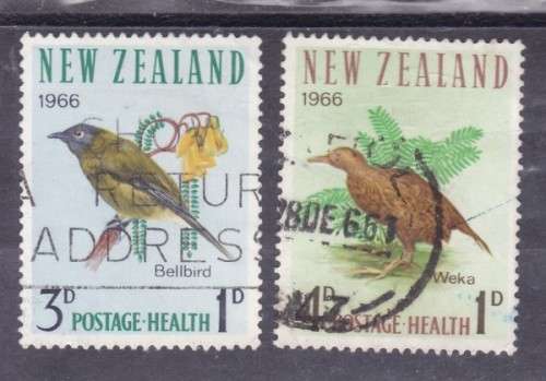 NEW ZEALAND, 1966, `HEALTH STAMPS`, SET OF 2, FU, SG 839-40