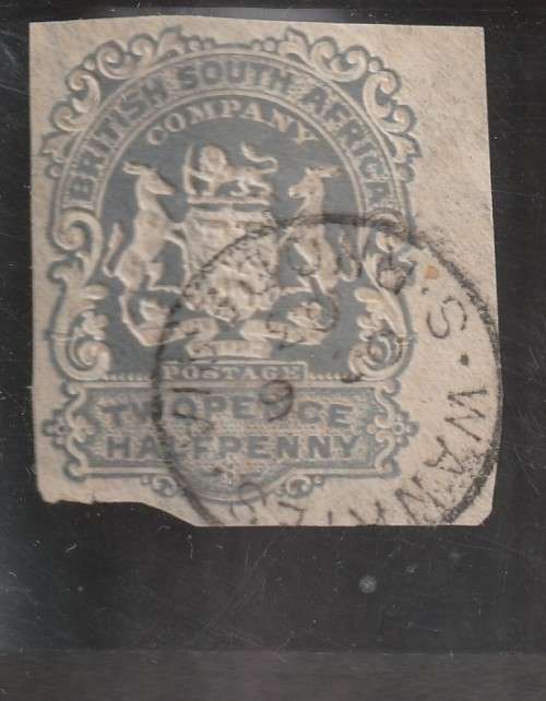 BSAC, CUT OUT, 2½d, GREY (ARMS), USED