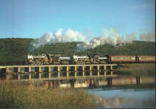 RSA, POSTCARD, TWO CLASS 24`S CROSS THE SWARTVLEI TO SEDGEFIELD