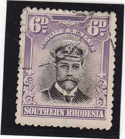 SOUTHERN RHODESIA 1924 KING GEORGE V 6d USED SACC 7