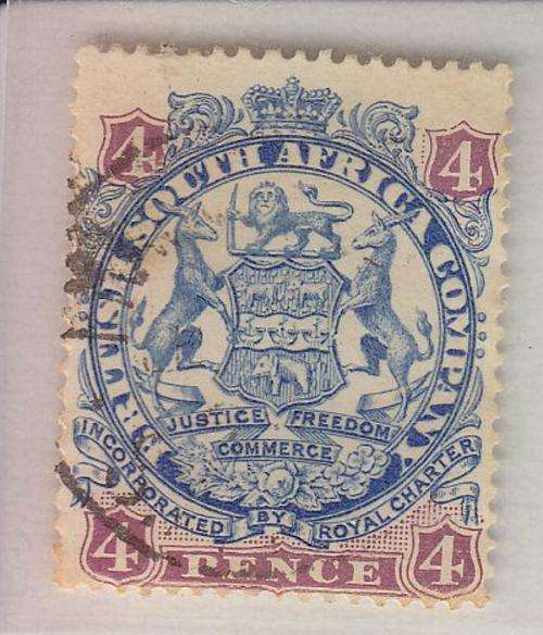 1896-97 DEF ISSUE 4d USED UNS0RTED