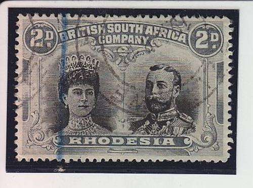 1910-16 ++ DOUBLE HEADS ++ 2d BLACK & SLATE PERF 15 USED ++ SACC 171B (SEE SCAN)