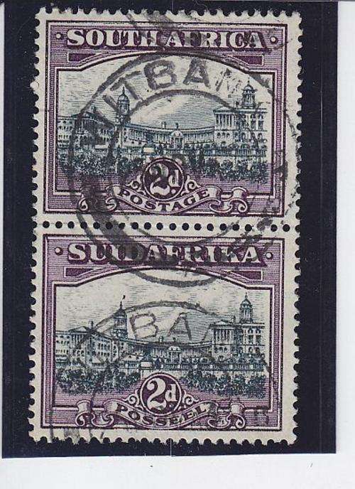 1930-45 +ROTO PRINTING+ 2d INV WMK SACC 44ab FU WITBANK PMK