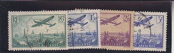 1937 ++ AIR ++ CAUDRON C-635 SIMOUN OVER PARIS ++ PART SET ++ FU ++ SG 534-36 & 538