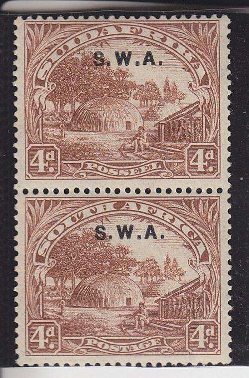1927-30 ++ 4d BROWN ++ VERT PAIR ++ MH ++ SACC 85