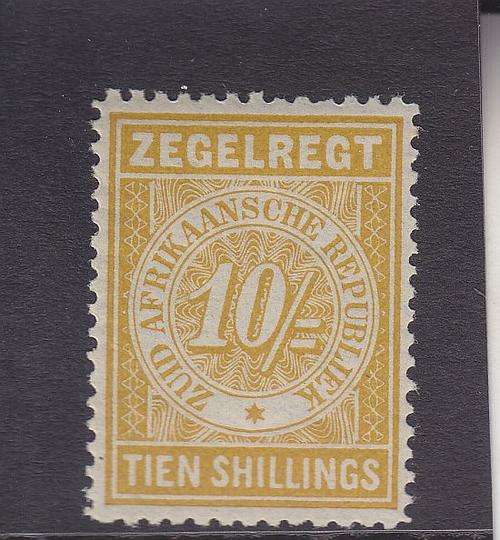 ZEGELREGHT ++ 10/= "TIEN SHILLINGS" ++ MH ++ SEE SCANS BELOW -- VERY NICE