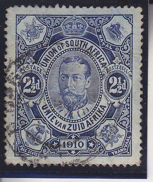 1910 ++ 2 1/2d DEEP BLUE, BLUED SURFACE ++ FU ++ SACC 1