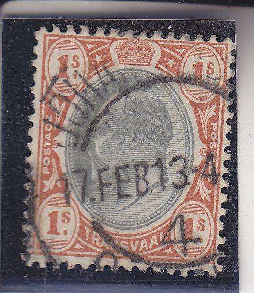 1903 ++ KE VII ++ 1s GREY-BLACK & BROWN ++ FU ++ SACC 262
