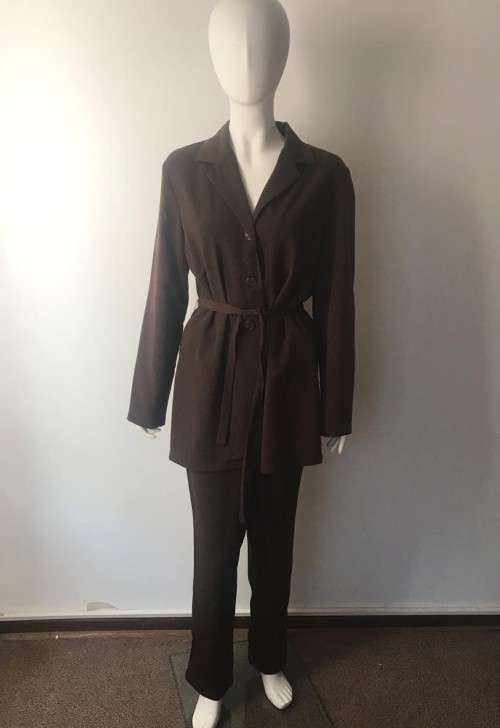 Chocolate brown pantsuit SIZE 36 JACKET AND PANTS