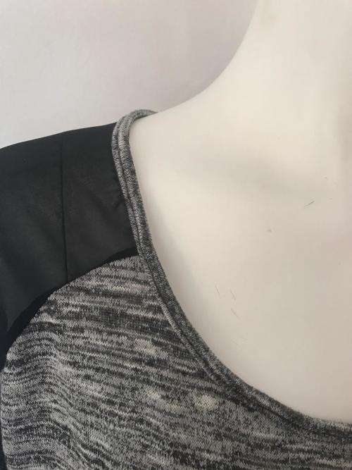 Grey and black top SIZE LARGE