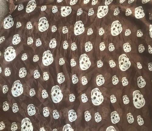 Brown skull infinity scarf