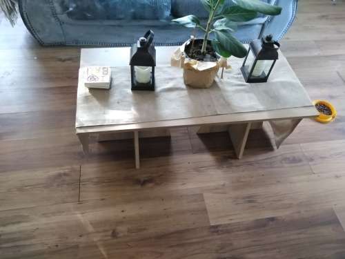 Wooden coffee table and side stand