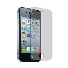 IPhone 4 Screen Protector and Black Silicon Bumper Frame.
