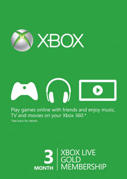 Xbox Live Gold 3 Month Membership - Digital Code - Email delivery ***No Shipping Costs**