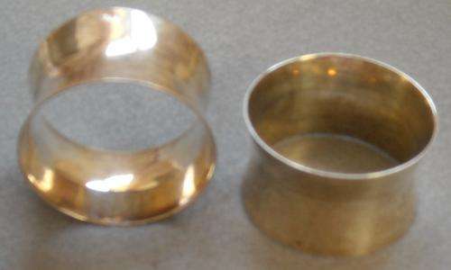 2 VINTAGE  STERLING SILVER SERVIETTE RINGS - c 1946