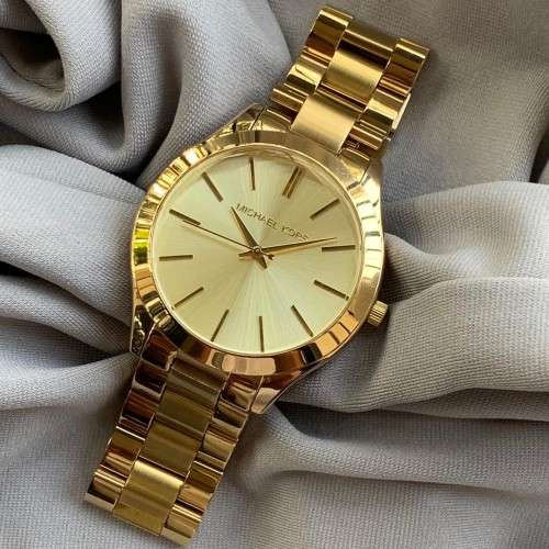 ORIGINAL LADIES MICHAEL KORS GOLD TONE WATCH MK3179