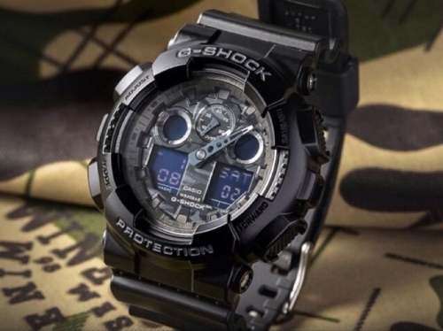 NEW CASIO G SHOCK MENS GA100 CF - 1ADR - DISPLAY MODEL