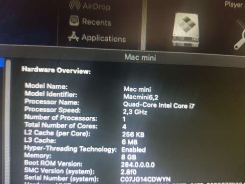 Apple Mac Mini Core i7 2.3 GHZ 8GB Ram 2TB HDD - Please Read description
