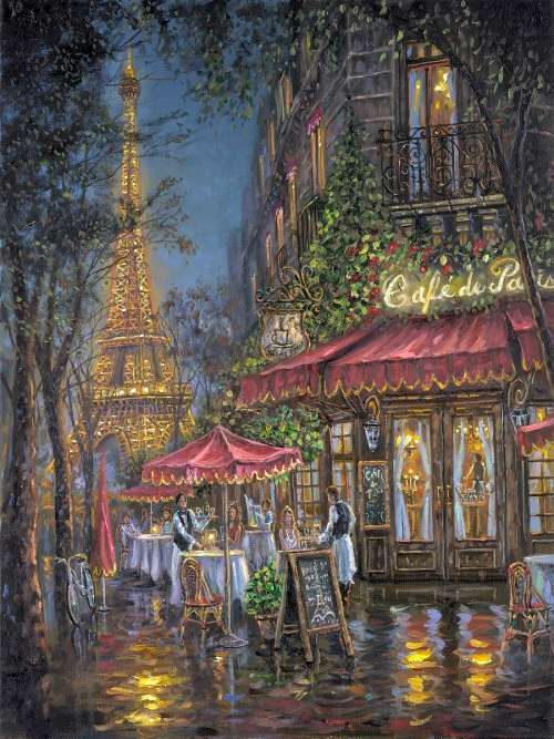 DIY Diamind painting Mosaic Street in Paris