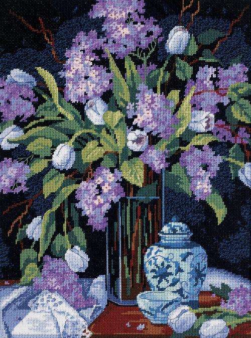 Dimensions needlepoint  kit- Tulips and Lilacs