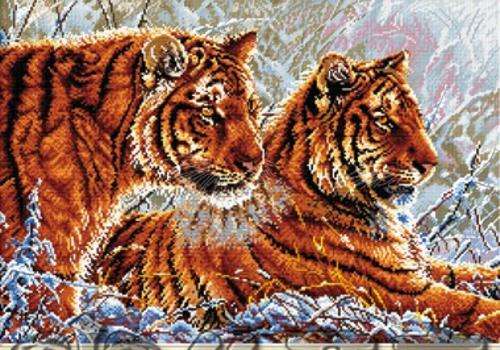 Cross stitch kit- Two Tigers