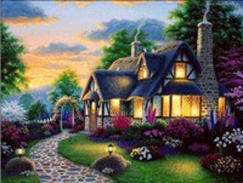 DIY Diamond Pianting Fairytale Cottage