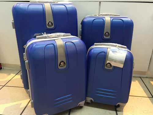 Set of 4 Suitcases Travel Trolley Luggage,ABS with Universal Wheels#Blue