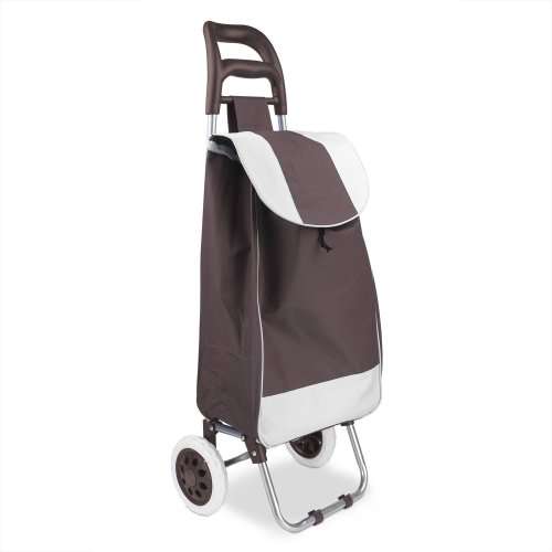 Large Capacity Light Weight Wheeled Shopping Trolley Push Cart Bag