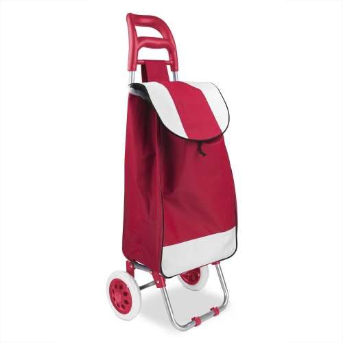 Large Capacity Light Weight Wheeled Shopping Trolley Push Cart Bag