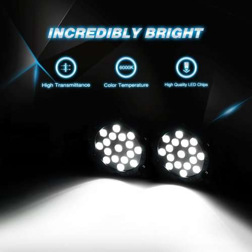 51w 7" Spot Round Led Lights Off Road Fog Light Driving Roof LED Light Bar