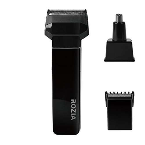 Rozia Premium Mens Rechargeable 3-in-1 Travel Electric Hair Clipper, Efficient Nose Trimmer & Handy