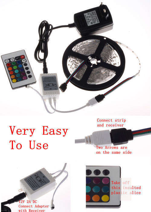 3528 RGB LED Strip With Remote