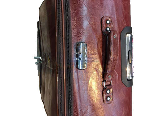 Set of 3 Suitcases Travel Trolley Luggage,Polyester Leather And Universal Wheels