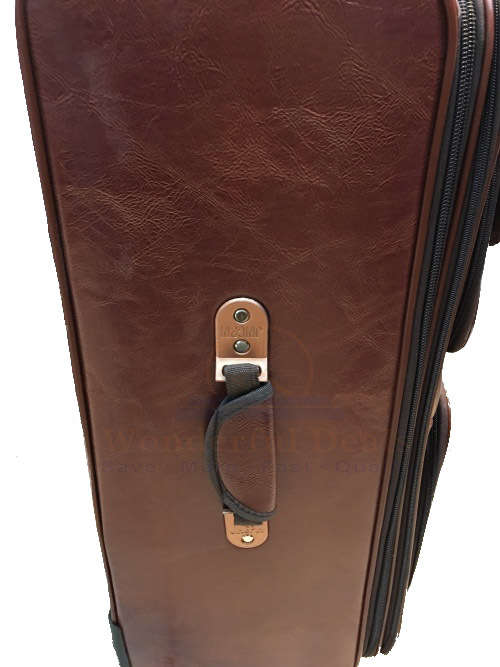 Set of 3 Suitcases Travel Trolley Luggage,Polyester Leather And Universal Wheels
