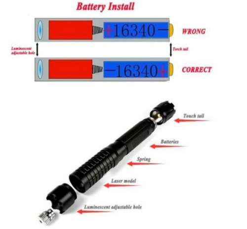 450NM 50000MW 5IN1 BURNING BLUE LASER POINTER 5 CAPS