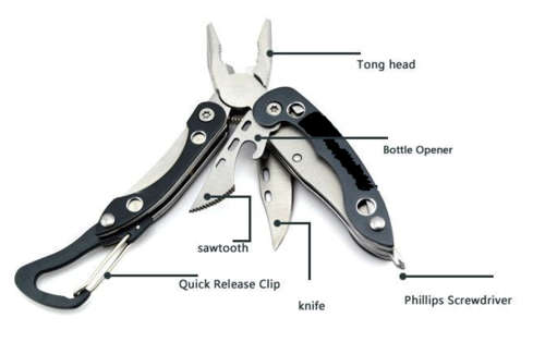 Traveler "Mini" Slim Line Camouflage Multi-Plier Multi-Tool - Free Nylon Case Included - Knife, Plie