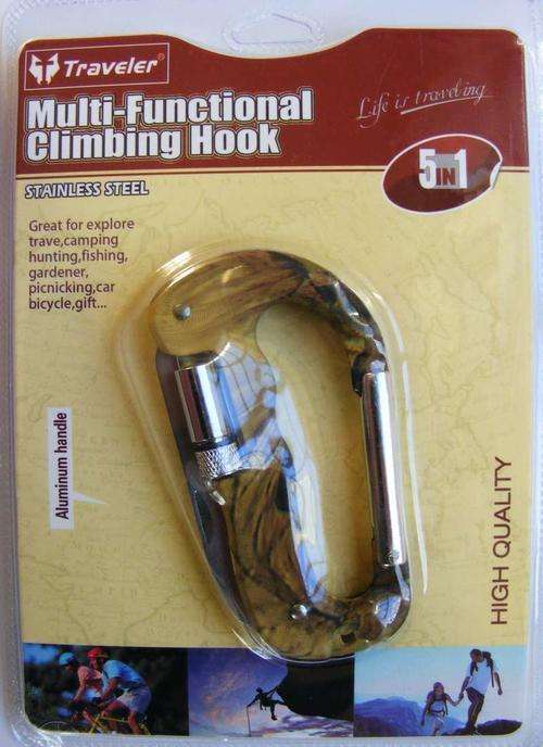 5in1 Multi functional Climbing Hook Stainless Steel - Aluminum Handle