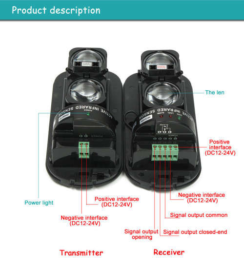 Good Sale Intrusion Alarm Infrared Detector Burglar Alarm ABT-150 Photoelectric Dual Beam Perimeter
