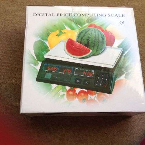 DIGITAL PRICE COMPUTING SCALES 40KG FRUIT VEG SHOP RETAIL WEIGH & PRICE SCALE
