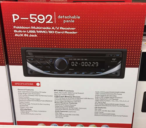 LCD Car Radio Stereo DVD Player MP3 USB SD AUX Input Receiver WMA FM In-Dash iPod