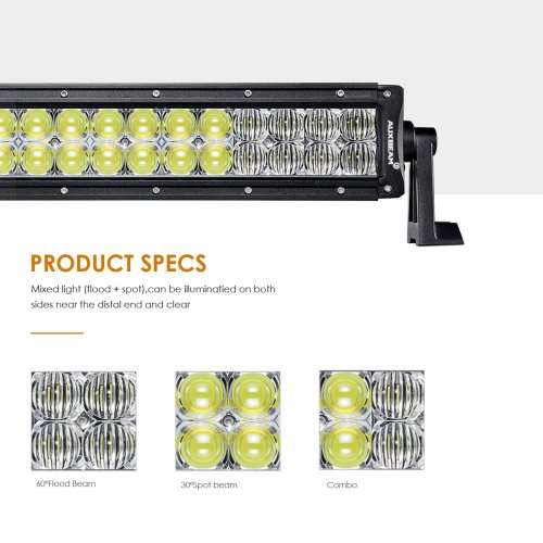 32 Inch LED Light Bar 5D Lens Spot Flood Combo Beam 180W 18000lm Off-Road Light Bar Driving Light